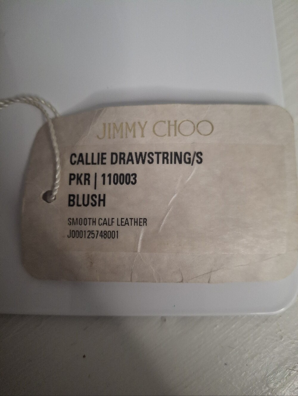 Jimmy Choo Callie Drawstring Bucket Bag NWT COA Blush Calf Leather Made in Italy - Picture 8 of 10